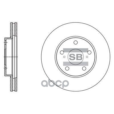 Диск тормозной Toyota Auris 1.4D-4D E15 03.07 SD4078 Sangsin brake арт. SD4078