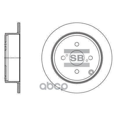 Диск тормозной TOYOTA COROLLA (E12) 1.4-1.8 02- задний SD4092 Sangsin brake арт. SD4092