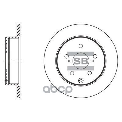 Диск тормозной Toyota RAV4 2.0/2.2D 06 SD4094 Sangsin brake арт. SD4094