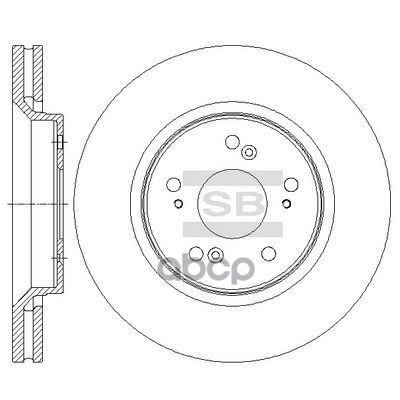 Диск тормозной (Спереди) Honda CR-V 06-20 Sangsin brake арт. SD4120