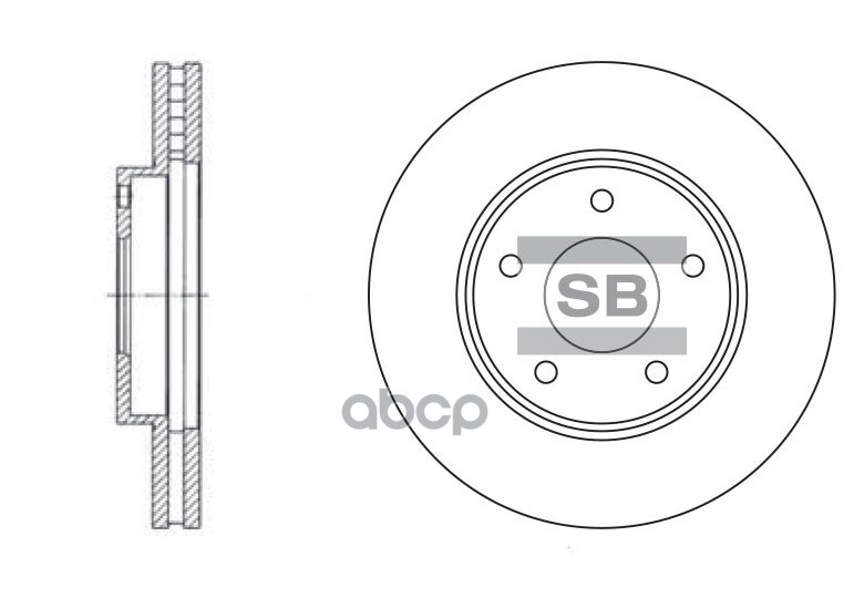 Диск тормозной NISSAN X-TRAIL (T30)/MAXIMA QX (A33)/PRIMERA (P12) передний вент. SD4202 Sangsin brake арт. SD4202