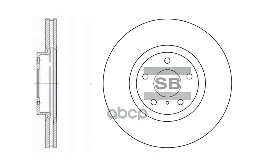 Диск тормозной NISSAN MURANO 3.5 05/INFINITI FX35/FX45 05 передний вент. SD4204 Sangsin brake арт. SD4204