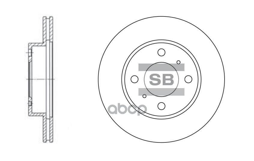 Диск тормозной передний MITSUBISHI CARISMA SD4303 Sangsin brake арт. SD4303