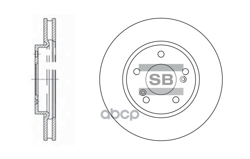 Диск тормозной Mitsubishi Lancer/SpaseRunner 2.0i/2.4GDi 00-07 SD4312 Sangsin brake арт. SD4312
