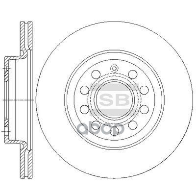 Диск тормозной передний SKODA OCTAVIA (1Z) YETI, VW GOLF V/VI SD5404 Sangsin brake арт. SD5404