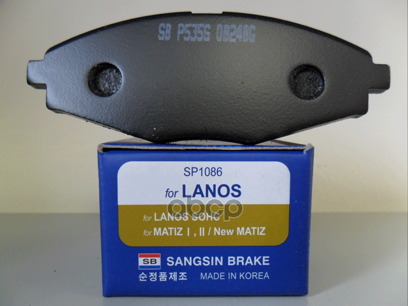 Колодки тормозные DAEWOO NEXIA/LANOS/MATIZ SOHC передние SP1086 Sangsin brake арт. SP1086