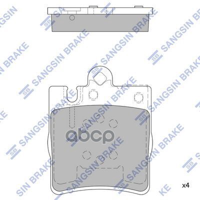 Колодки тормозные дисковые MB W210 2.0-3.0TD 96-02 SP1089A Sangsin brake арт. SP1089A