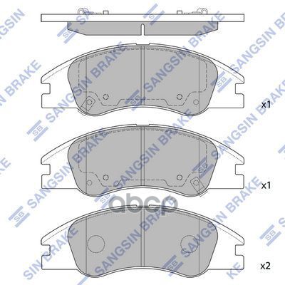 Колодки тормозные KIA CERATO/SPECTRA 04- передние SP1167 Sangsin brake арт. SP1167