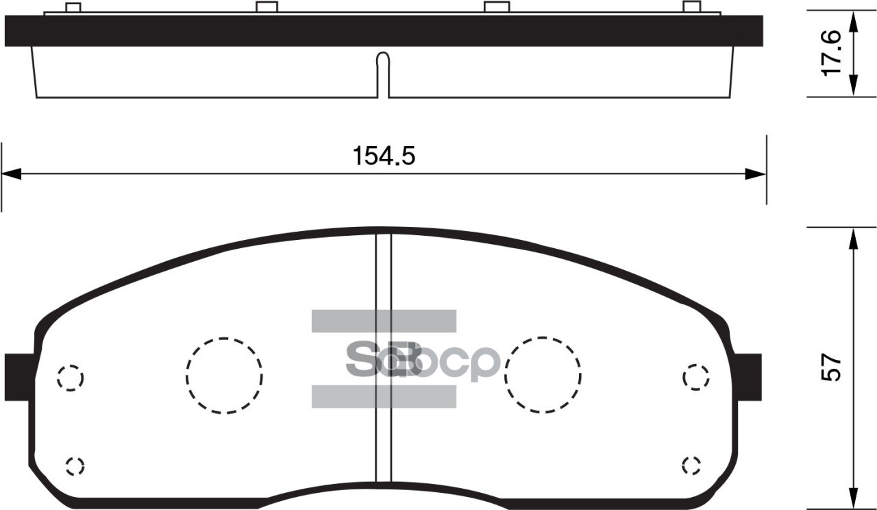 Колодки тормозные дисковые Kia Bongo III/K3000/K3600 3.0D/3.6D 1t 00 SP1175 Sangsin brake арт. SP1175