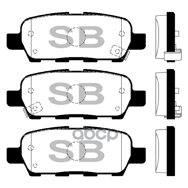 Колодки торм.дисковые HAGEN Nissan Qashqai  X-trail  Murano  Tiida  Renault Koleos (08-) R Sangsin brake арт. sp1184