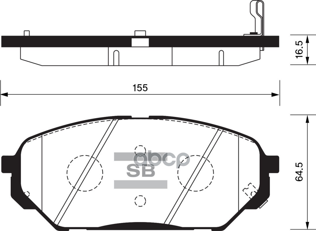 Колодки тормозные дисковые Hyundai ix55/Veracrus 3.8/3.0D/TD 07 SP1203 Sangsin brake арт. SP1203