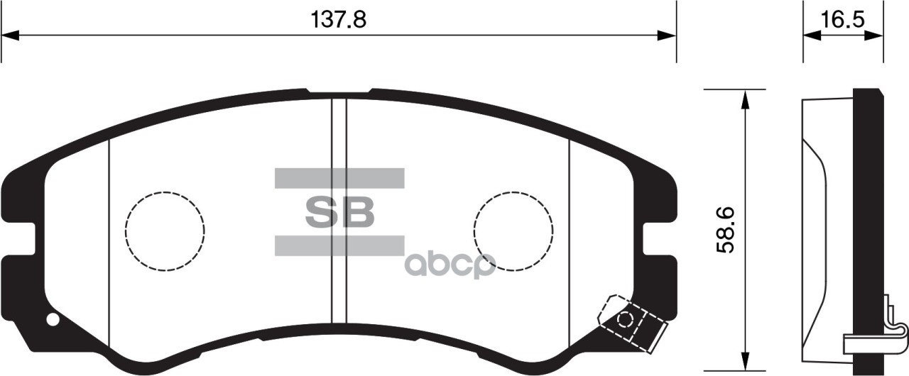 Колодки тормозные дисковые Opel Monterey 3.2i/3.1TD 91-98 SP1267 Sangsin brake арт. SP1267