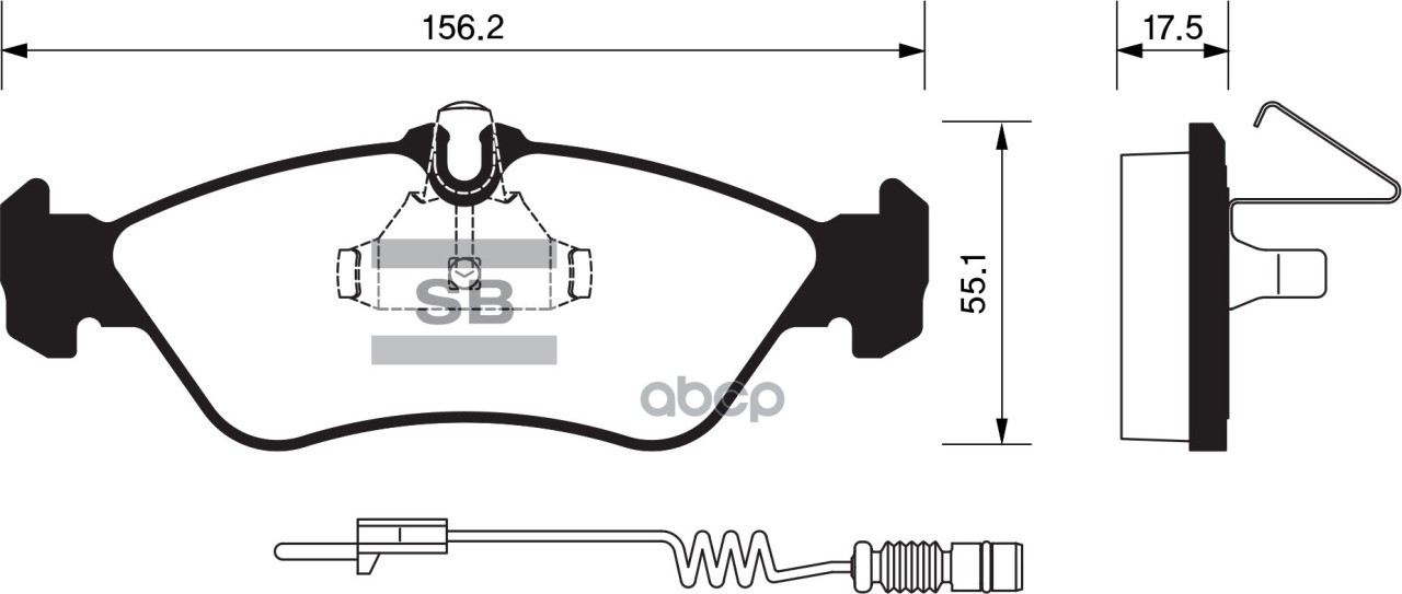 Колодки тормозные дисковые MB Sprinter 308D/310D 95,VW LT28-35 2.3i-2.5TDi 96-98 SP1274 Sangsin brake арт. SP1274