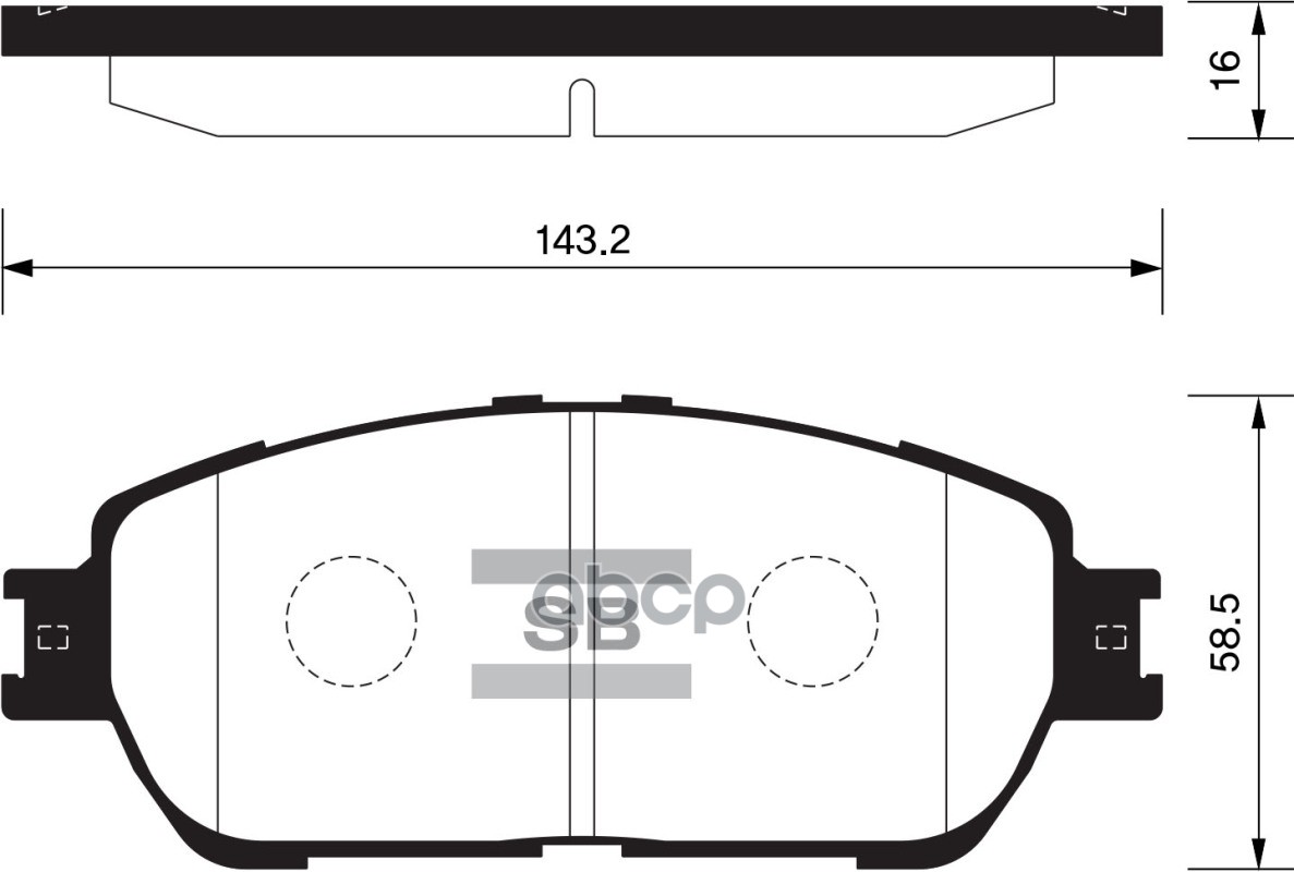 Колодки тормозные TOYOTA CAMRY (V30) 01-06 передние SP1372 Sangsin brake арт. SP1372