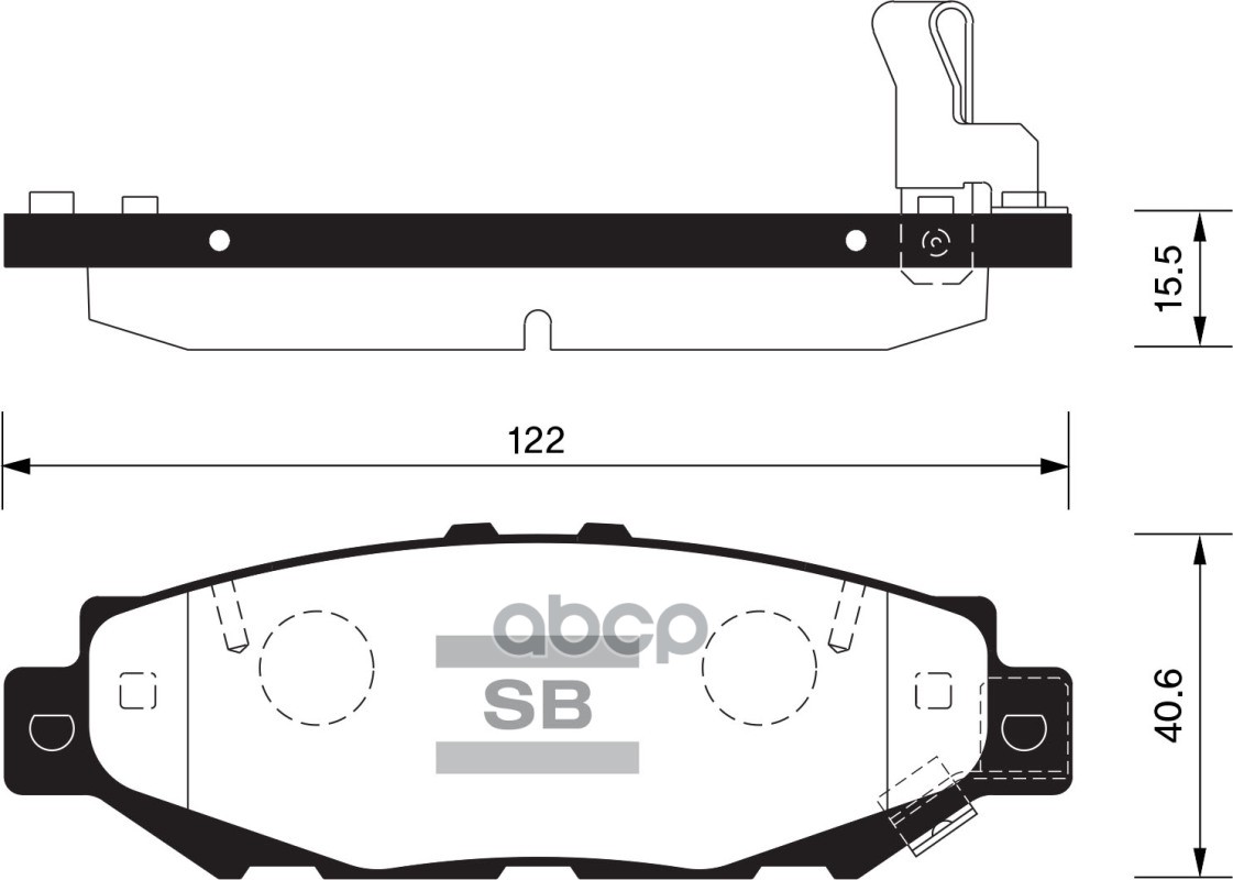 Колодки тормозные дисковые Lexus GS 300/430 93/LS 400 94-00 SP1432 Sangsin brake арт. SP1432