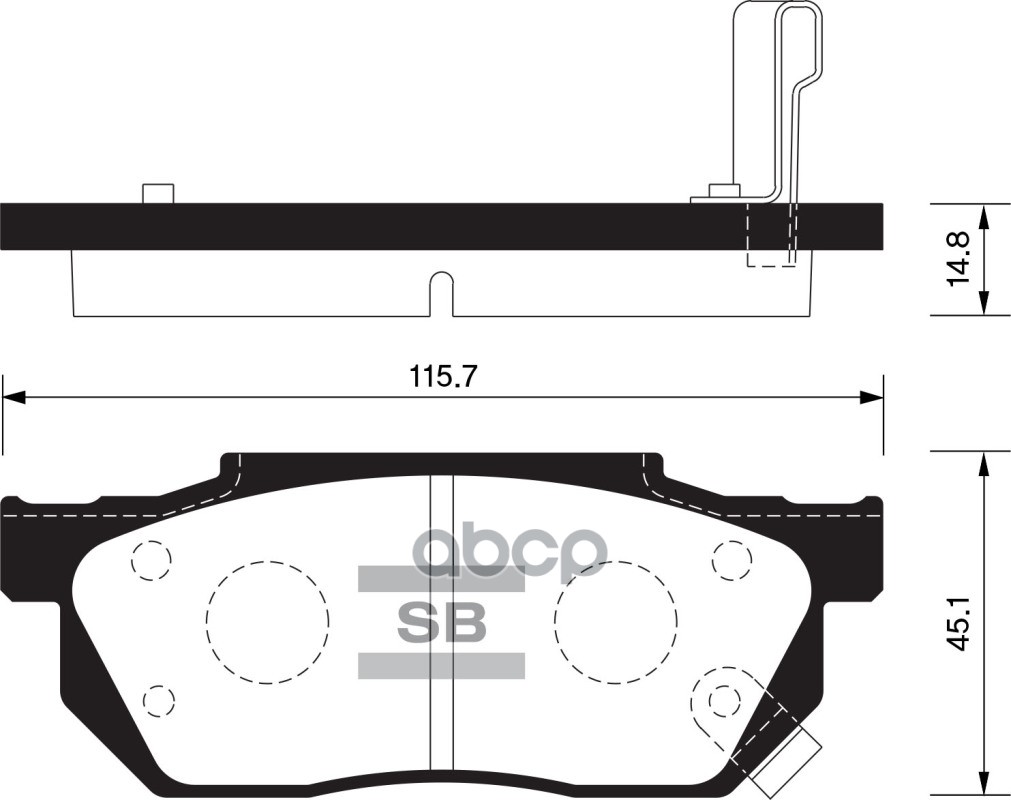 Колодки тормозные дисковые Honda Civic 1.3-1.6 87-91/1.3 16V 91-95 SP1462 Sangsin brake арт. SP1462