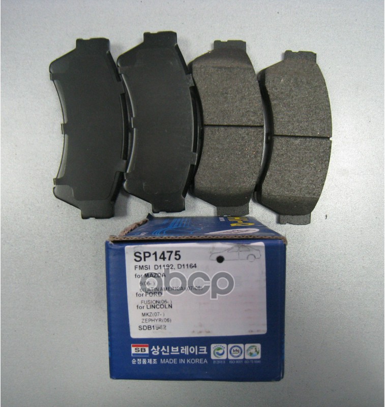 Колодки тормозные MAZDA 6 1.8-2.5 08- передние SP1475 Sangsin brake арт. SP1475