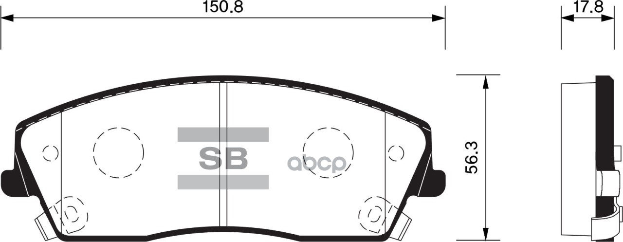 Колодки торм.дисковые Hi-Q DODGE CHARGER 06-11 (D1056) Sangsin brake арт. sp1507