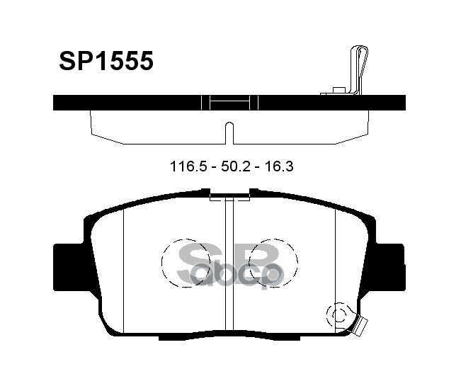 Колодки торм.дисковые Hi-Q SCION XA 05-06 (D1249) Sangsin brake арт. sp1555