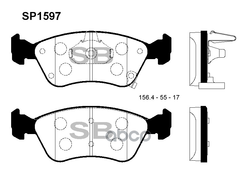 Колодки тормозные дисковые перед Sangsin brake арт. SP1597