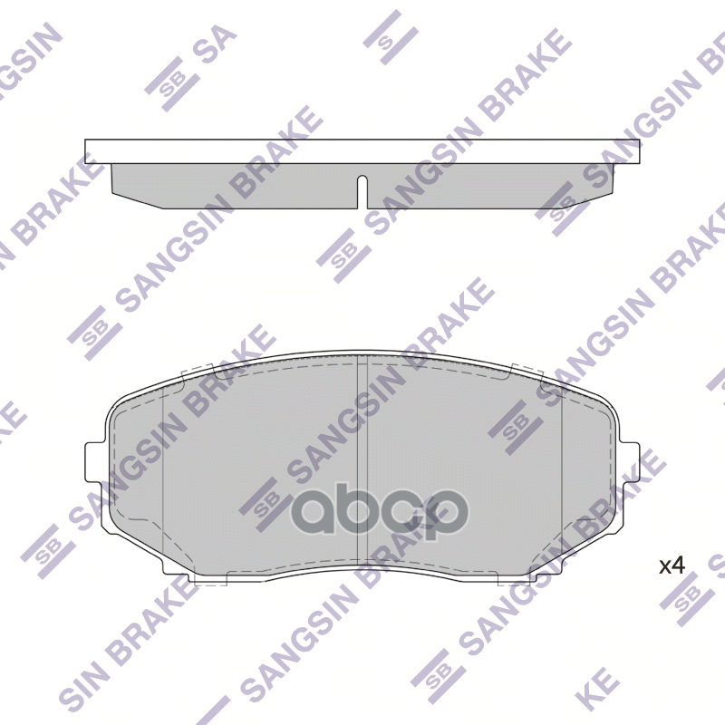 Колодки тормозные дисковые Mazda CX-7 MZR DISI Turbo 07 SP1603 Sangsin brake арт. SP1603