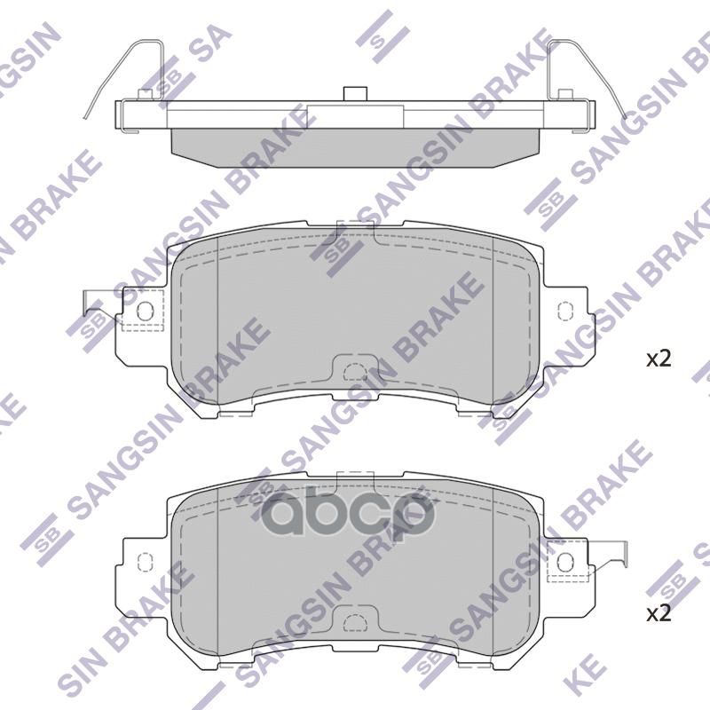 Колодки тормозные MAZDA CX-5 11- задние SP1672 Sangsin brake арт. SP1672