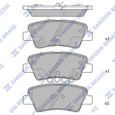 Колодки задние HYUNDAI SONATA (LF) R15 2014- SP1685 Sangsin brake арт. SP1685