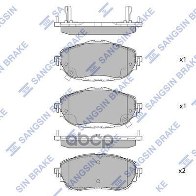 Колодки тормозные TOYOTA AURIS 12-/COROLLA 13- передние SP1700 Sangsin brake арт. SP1700
