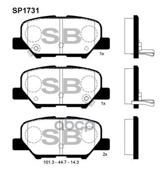 Колодки торм.дисковые Hi-Q MAZDA 6 SALOON 2013- R (D1679) Sangsin brake арт. sp1731