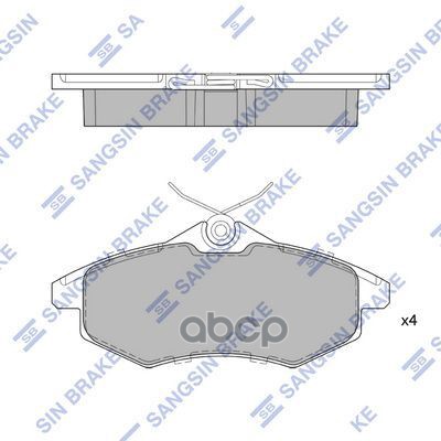 Колодки тормозные дисковые CitroenC2/C3 1.1i/1.4i/1.4HDi 02 SP1747 Sangsin brake арт. SP1747