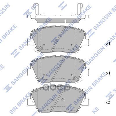 Колодки передние HYUNDAI SANTA FE III (DM) 12-15, KIA CARENS IV SP1833 Sangsin brake арт. SP1833