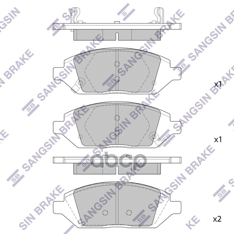 Колодки Передние Chevrolet Spark R13 2015- Sp1836 Sangsin brake арт. SP1836
