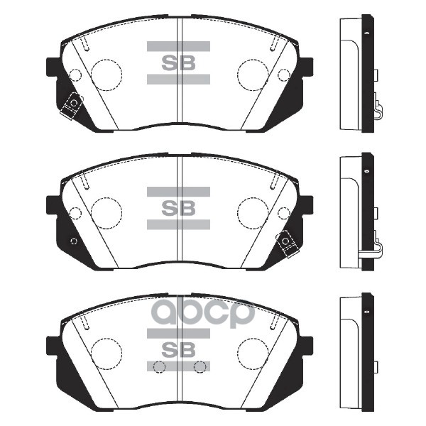 Колодки тормозные дисковые передние Серия:HI-Q KIA SPORTAGE IV (QL, QLE), KIA SPORTAGE III (SL) Sangsin brake арт. SP1848