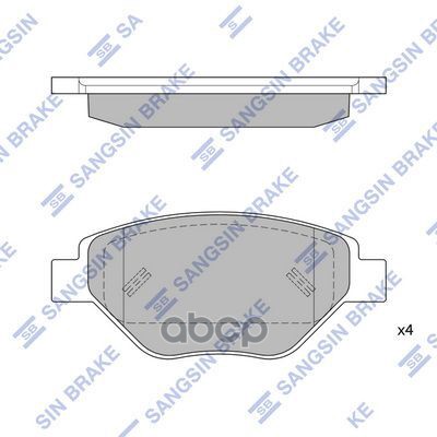 Колодки торм.дисковые Hi-Q Renault MEGANE II 03- Sangsin brake арт. sp1872