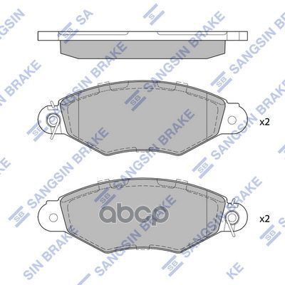 Колодки передние PEUGEOT 206 SP1891A Sangsin brake арт. SP1891A