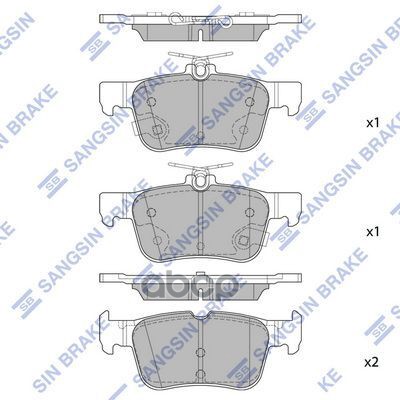 Колодки торм.диск.задние FORD MONDEO V SALOON HYBRID 14- FORD MONDEO V HATCHBACK 14- FORD MONDEO V T Sangsin brake арт. sp1919a