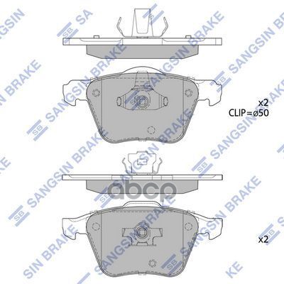 Колодки тормозные дисковые Volvo XC90 2.5iT/3.2 T6 02 SP1932 Sangsin brake арт. SP1932