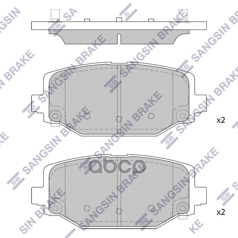 Колодки тормозные дисковые Chrysler Grand Voyager V RT 08, Dodge Grand Caravan 07 SP1950 Sangsin brake арт. SP1950