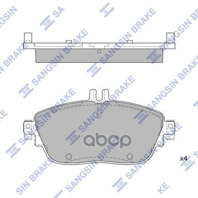 Колодки тормозные дисковые передние Серия:HI-Q MERCEDES-BENZ GLA-CLASS (X156), MERCEDES-BENZ A-CLASS Sangsin brake арт. SP1966