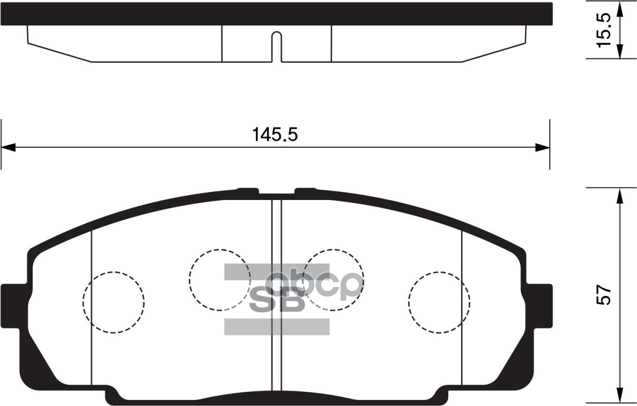 Колодки тормозные дисковые Toyota Hiace 2.0-2.7/2.4TD & 4WD 95 SP2077 Sangsin brake арт. SP2077