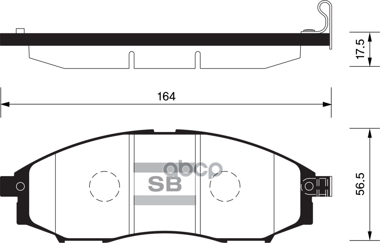 Колодки тормозные дисковые Nissan Pick 2.4i/2.5Di 4WD 02 SP2078 Sangsin brake арт. SP2078