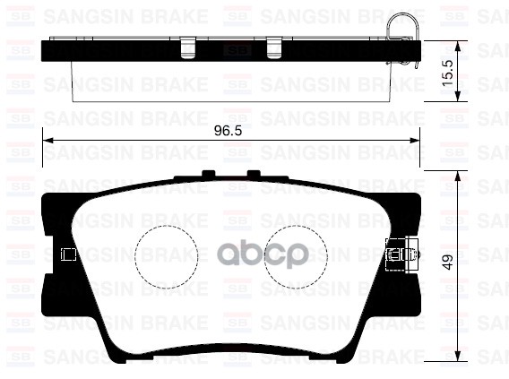 Колодки тормозные TOYOTA RAV 4 06/CAMRY 2.4/3.5 06 задние SP2081 Sangsin brake арт. SP2081