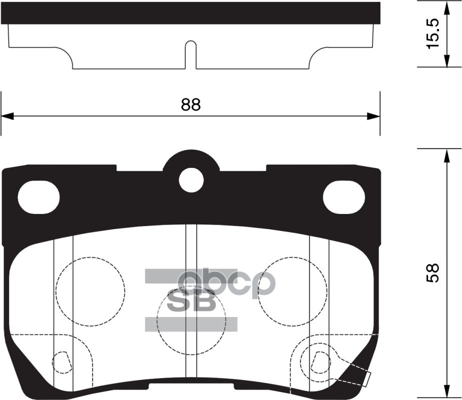 Колодки тормозные LEXUS GS 3.0-4.6 05-/IS 2.2-2.5 05- задние SP2083 Sangsin brake арт. SP2083
