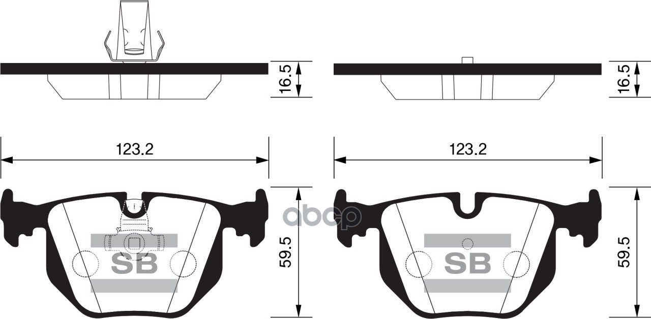 Колодки задние BMW 7 E38, X5 E53 SP2168 Sangsin brake арт. SP2168