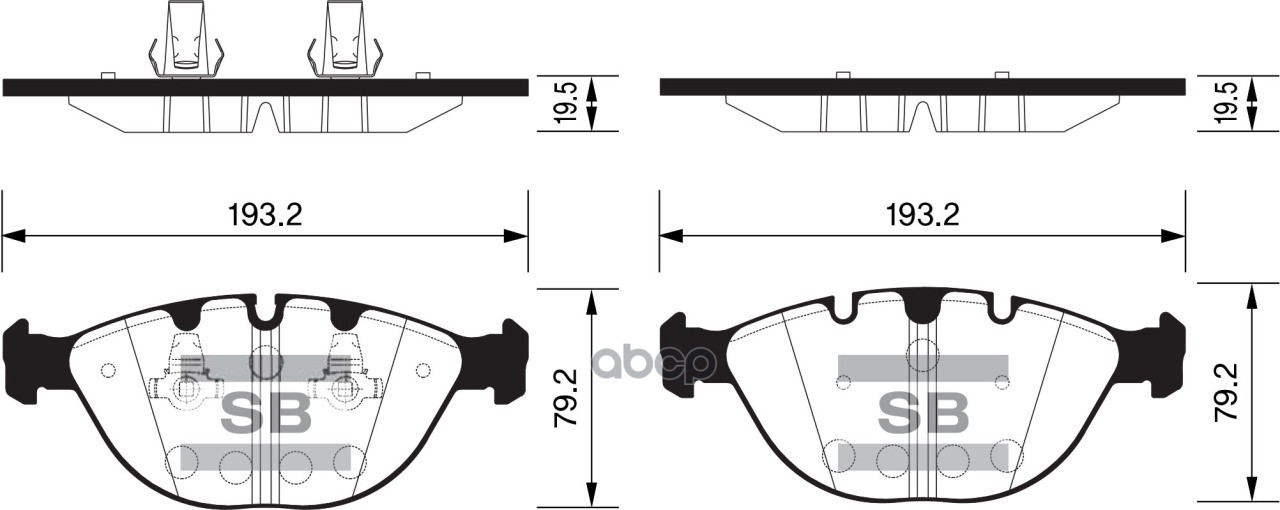 Колодки передние BMW 5 E53 SP2170 Sangsin brake арт. SP2170