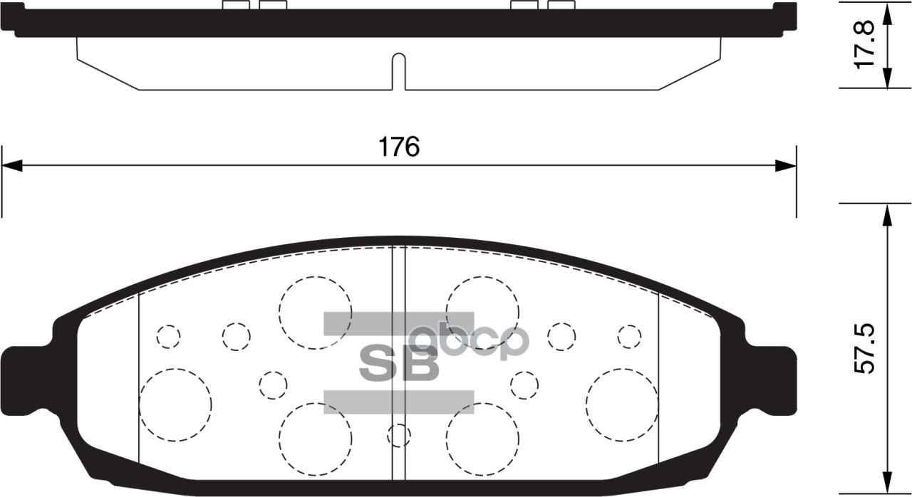 Колодки Передние Jeep Grand Cherokee 05-10 Sp2181 Sangsin brake арт. SP2181
