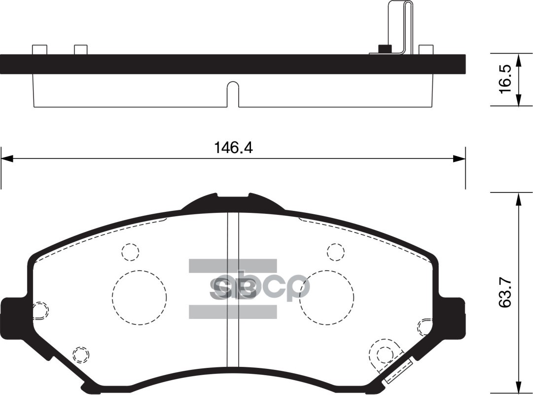 Колодки тормозные дисковые Jeep Wrangler 2.8CRDi/3.8 V6 07 SP2185 Sangsin brake арт. SP2185