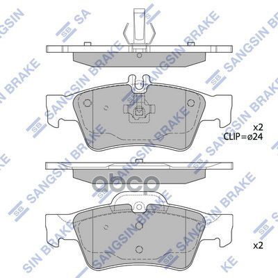 Колодки тормозные дисковые MB W211/S211 2.0-2.7CDi 02/SL R230 5.0/5.5 AMG 01 SP2209 Sangsin brake арт. SP2209