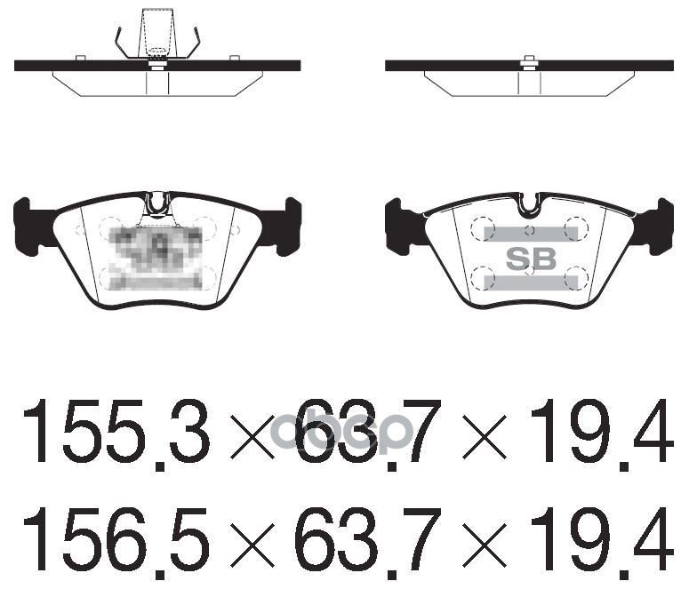 Колодки передние BMW 3 E46, X3 E83 SP2216 Sangsin brake арт. SP2216