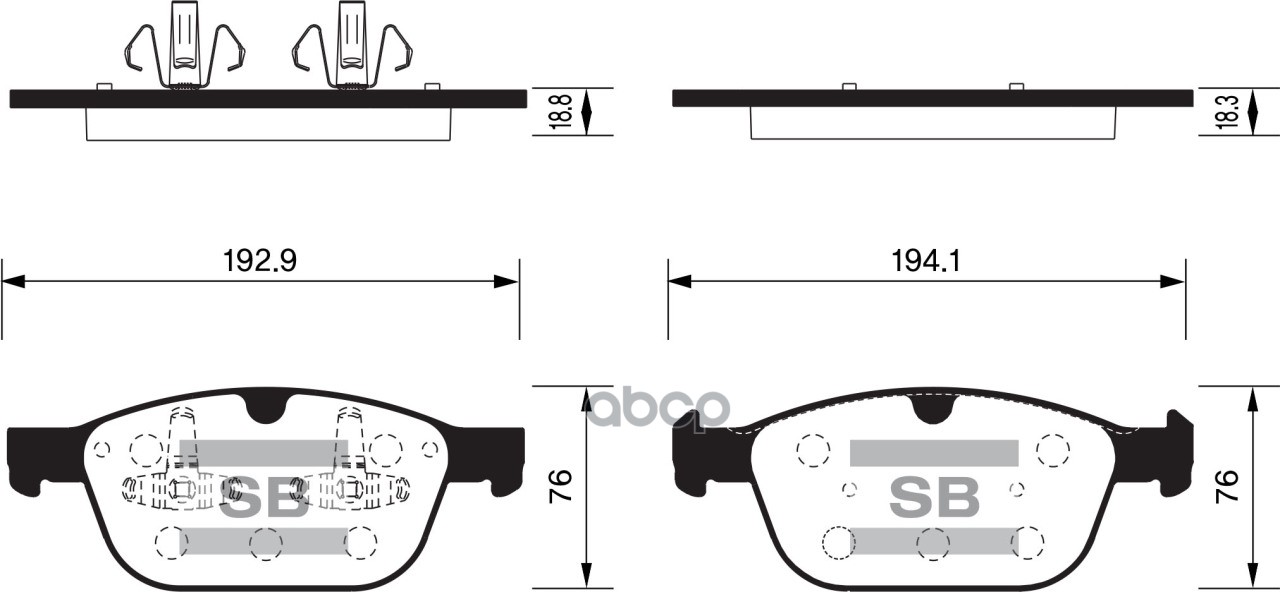 Колодки тормозные передние Volvo XC60 3.0/3.2/2.4D 05/08 SP2320 Sangsin brake арт. SP2320